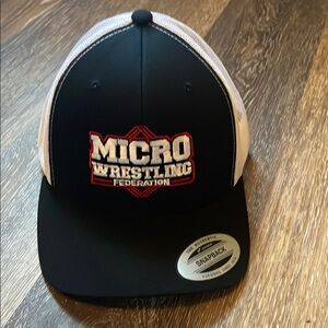 Micro Wrestling Federation Snapback Hat - Black and White